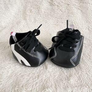 Build A Bear Cleats Black White Soccer Football Sports Shoes Accessory